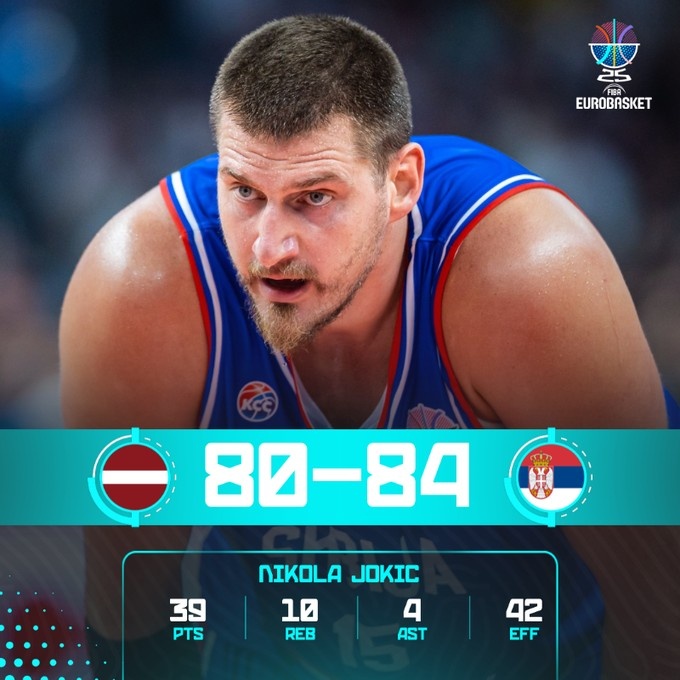 最佳赔率-打破魔咒！约基奇39分创国家队生涯单场得分纪录 率队赢拉脱维亚